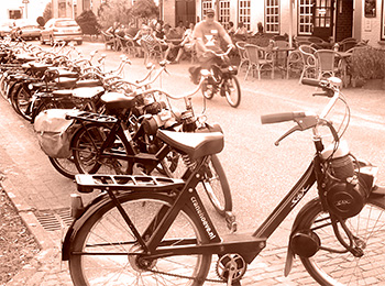 Op het Solex-terras